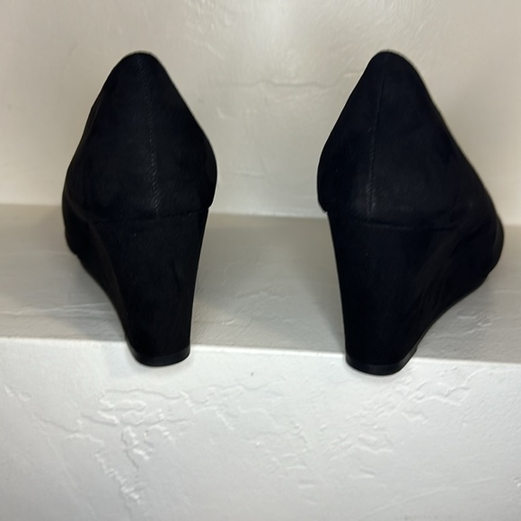 NIB SO Opening black memory foam wedge heels 10 - Picture 8 of 10